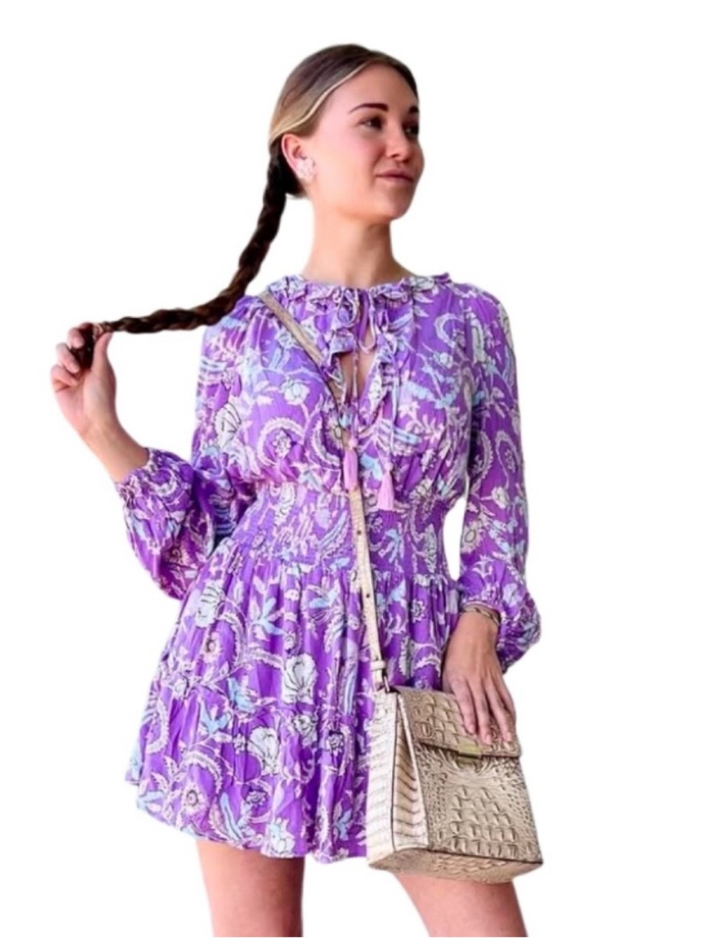 Lavender Floral Dress - Picture 12 of 12